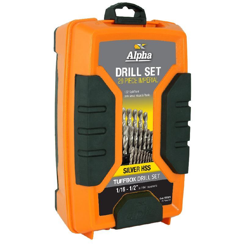 ALPHA 21PC SILVER SERIES IMPERIAL DRILL SET 1/16-3/8IN - PB